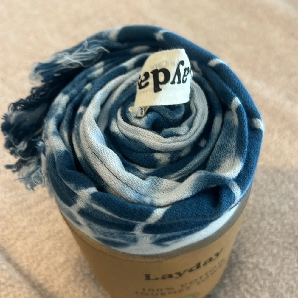 Layday Hand Dyed 100% Cotton Journey Towel, NWT